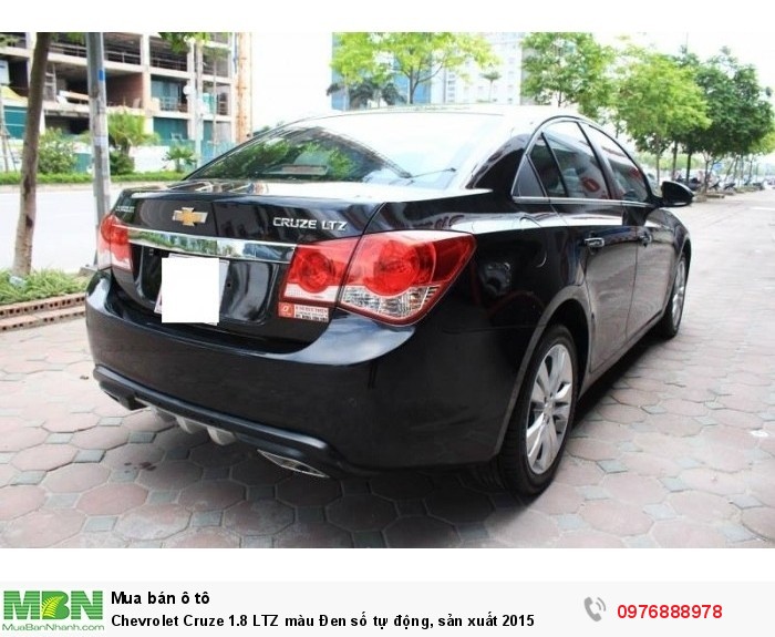 Chevrolet Cruze 1.8 LTZ màu Đen số tự động, sản xuất 2015