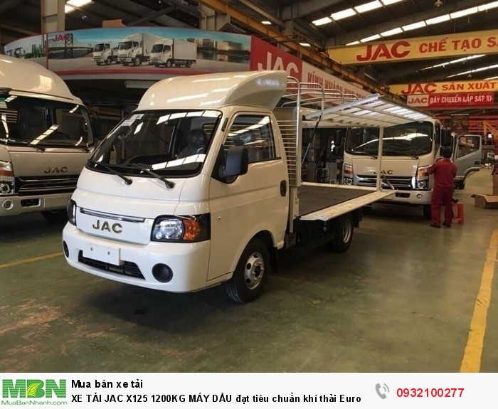 XE TẢI JAC X125 1200KG MÁY DẦU đạt tiêu chuẩn khí thải Euro 4