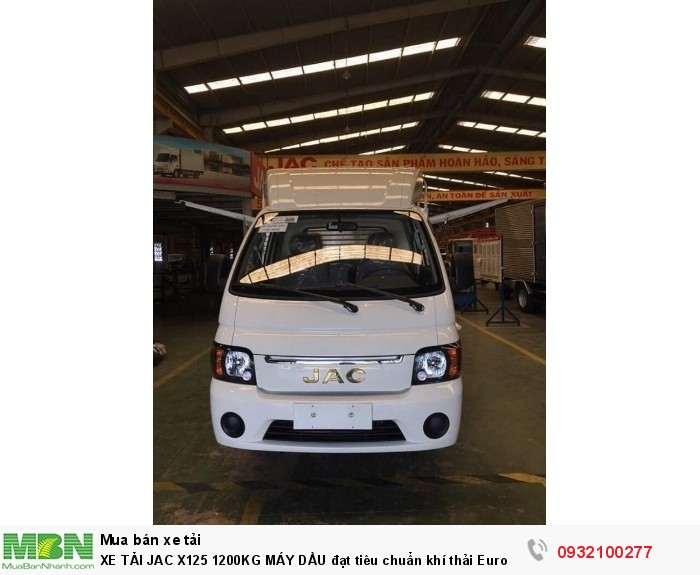 XE TẢI JAC X125 1200KG MÁY DẦU đạt tiêu chuẩn khí thải Euro 4