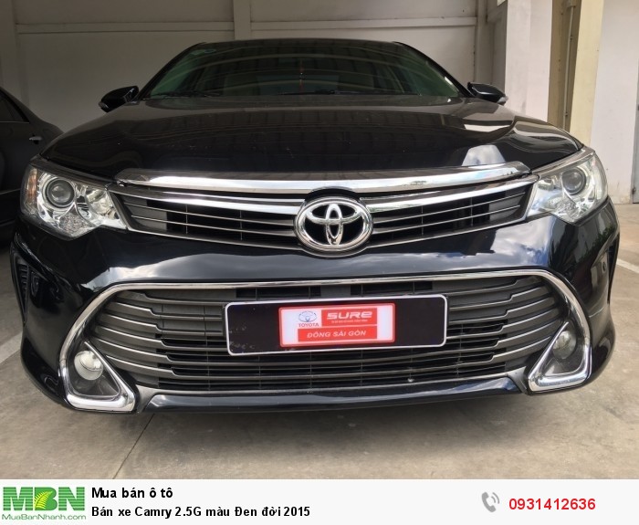 Bán xe Camry 2.5G màu Đen đời 2015