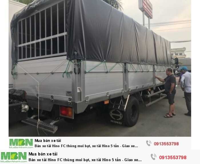 Bán xe tải Hino FC thùng mui bạt, xe tải Hino 5 tấn - Giao xe ngay