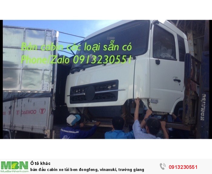 Bán Đầu Cabin Xe Tải Ben Đongfeng, Vinaxuki, Trường Giang