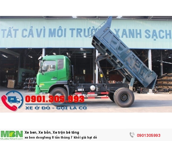 Xe ben Dongfeng 8 tấn thùng 7 khối giá hạt dẻ