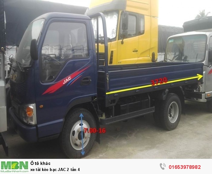 Xe tải kèo bạc JAC 2 tấn 4