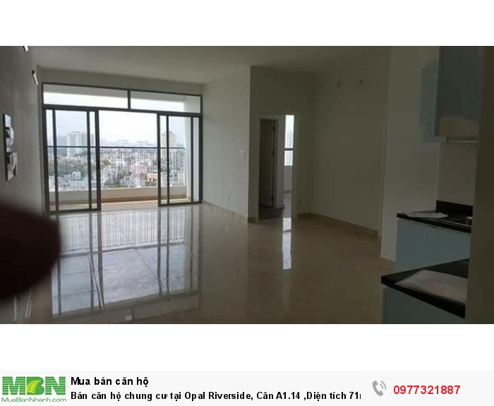 Bán căn hộ chung cư tại Opal Riverside, Căn A1.14 ,Diện tích 71m2 giá 2,350 bao phí ra sổ .