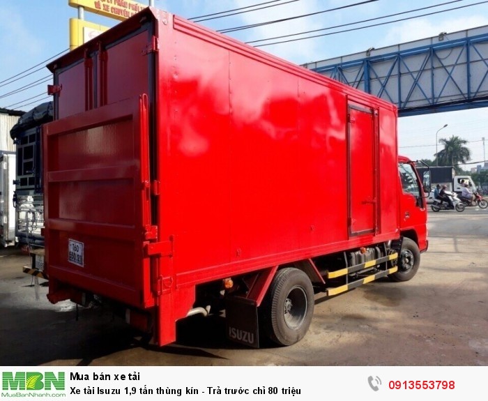 Xe tải Isuzu 1,9 tấn thùng kín - Trả trước chỉ 80 triệu
