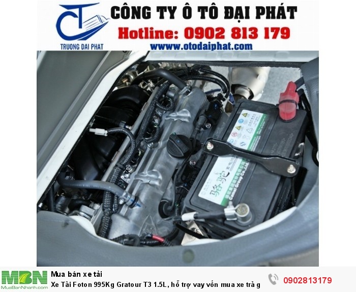 Xe Tải Foton 995Kg Gratour T3 1.5L, hỗ trợ vay vốn mua xe trả góp 80%