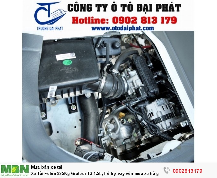 Xe Tải Foton 995Kg Gratour T3 1.5L, hỗ trợ vay vốn mua xe trả góp 80%