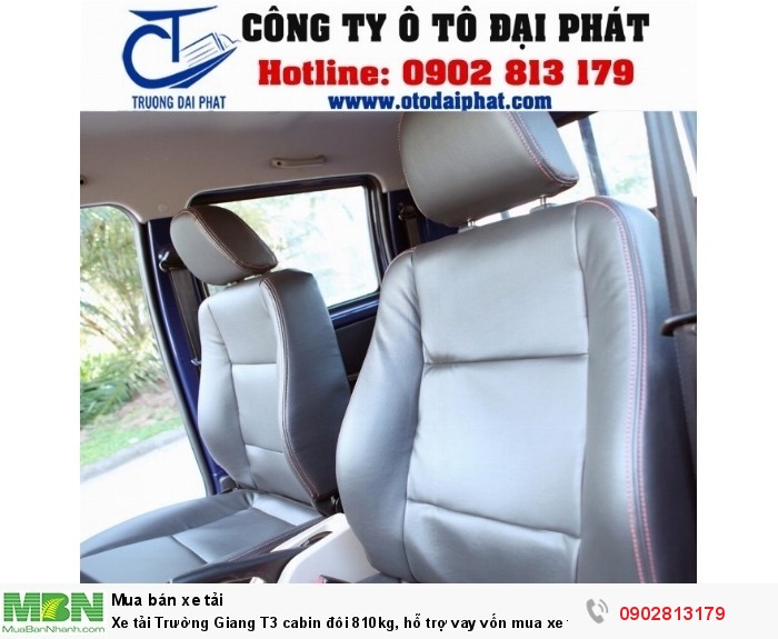 Xe tải Trường Giang T3 cabin đôi 810kg, hỗ trợ vay vốn mua xe trả góp 80% 6