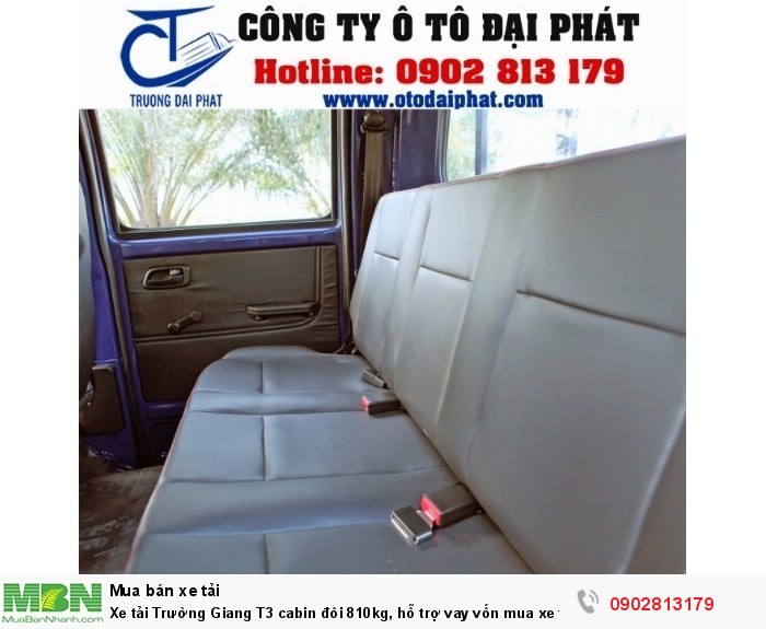 Xe tải Trường Giang T3 cabin đôi 810kg, hỗ trợ vay vốn mua xe trả góp 80% 7