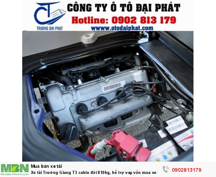 Xe tải Trường Giang T3 cabin đôi 810kg, hỗ trợ vay vốn mua xe trả góp 80% 8