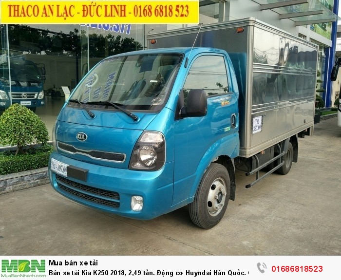 Bán xe tải KIA K250 2020 tải 2,49 tấn. Động cơ HUYNDAI, xe có sẵn giao ngay