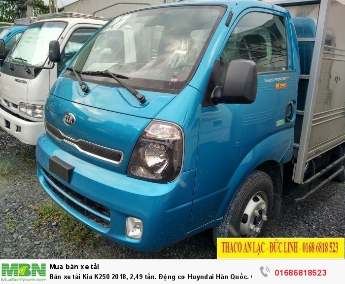 Bán xe tải KIA K250 2020 tải 2,49 tấn. Động cơ HUYNDAI, xe có sẵn giao ngay
