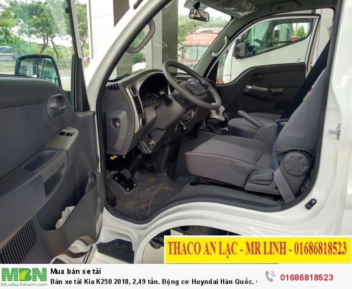 Bán xe tải KIA K250 2020 tải 2,49 tấn. Động cơ HUYNDAI, xe có sẵn giao ngay