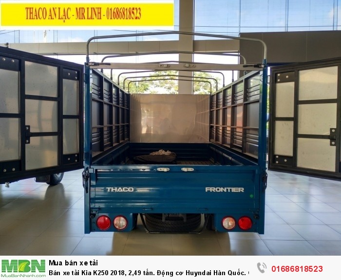 Bán xe tải KIA K250 2020 tải 2,49 tấn. Động cơ HUYNDAI, xe có sẵn giao ngay