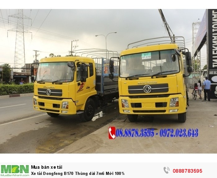 Xe tải Dongfeng B170 Thùng dài 7m6 Mới 100%