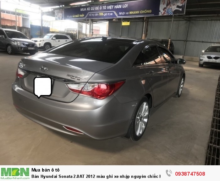 Bán Hyundai Sonata 2.0AT 2012 màu ghi xe nhập nguyên chiếc Hàn Quốc