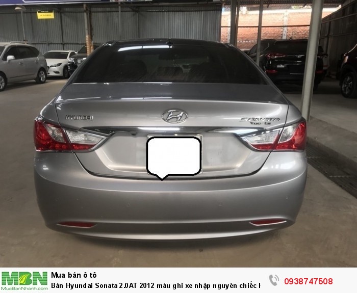Bán Hyundai Sonata 2.0AT 2012 màu ghi xe nhập nguyên chiếc Hàn Quốc