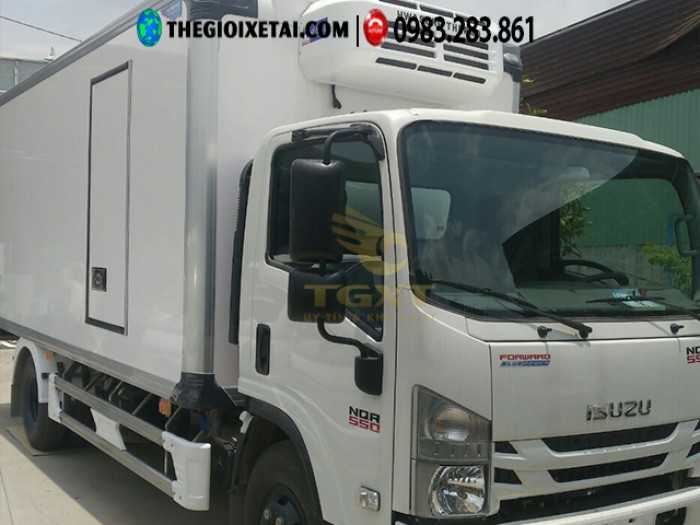 Đại lý bán xe đông lạnh trả góp|xe tải isuzu 5t5 đông lạnh|xe tải isuzu 5 tấn đông lạnh,lãi suất cực thấp.