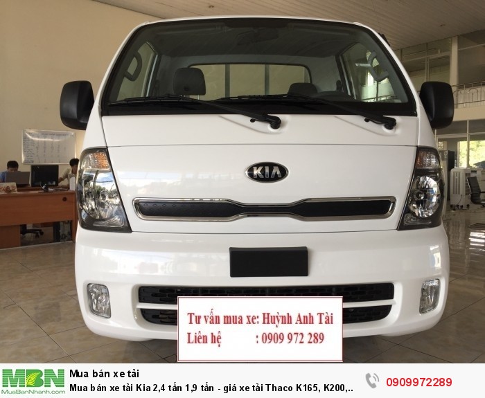 Mua bán xe tải Kia 2,4 tấn 1,9 tấn - giá xe tải Thaco K165, K200, K250 trả góp Vũng Tàu
