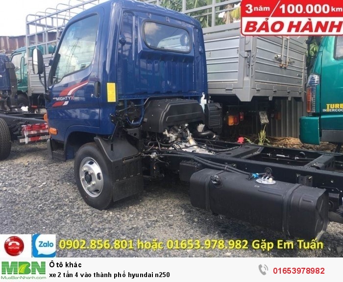 Xe 2 tấn 4 vào thành phố Hyundai n250