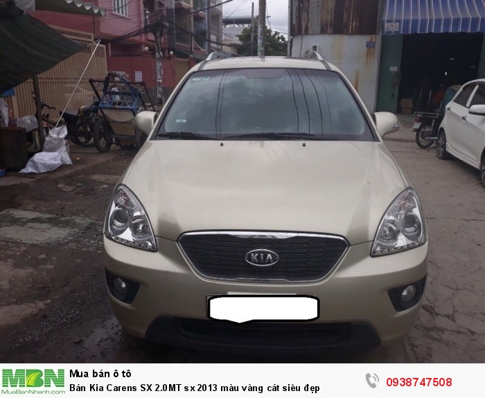 Bán Kia Carens SX 2.0MT sx 2013  màu vàng cát  siêu đẹp