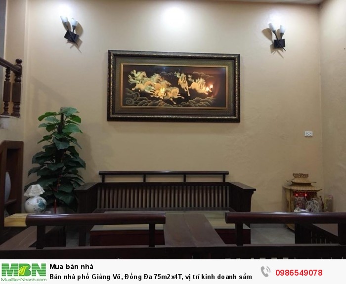 Bán nhà phố Giảng Võ, Đống Đa 75m2x4T, vị trí kinh doanh sầm uất, ngõ ô tô tránh nhau