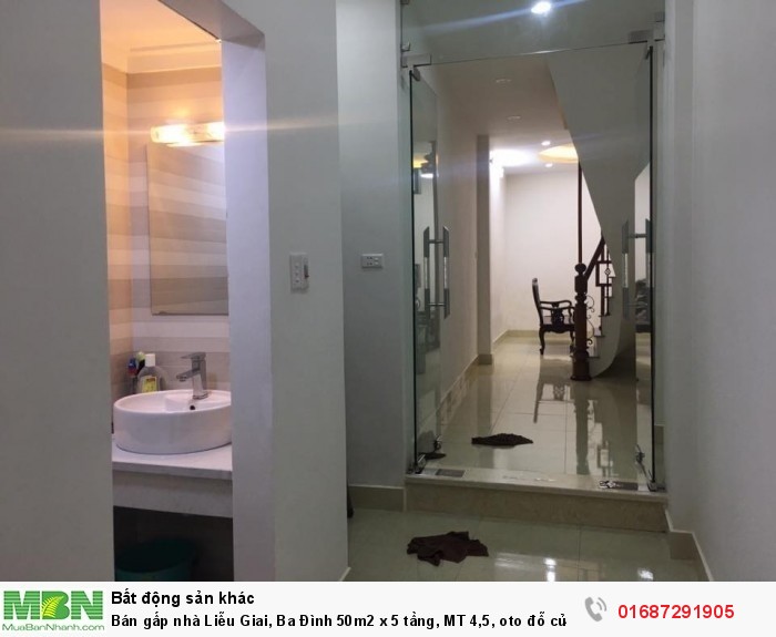 Bán gấp nhà Liễu Giai, Ba Đình 50m2 x 5 tầng, MT 4,5, oto đỗ cửa, giá nhỉnh 6 tỉ