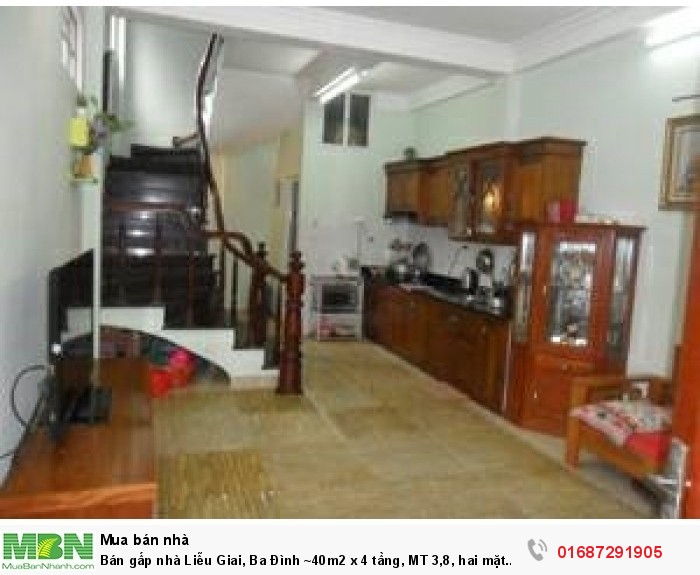 Bán gấp nhà Liễu Giai, Ba Đình ~40m2 x 4 tầng, MT 3,8, hai mặt thoáng, ngõ rộng giá hơn 2 tỉ