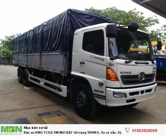 Bán xe HINO FC9JLSW MUI BẠT tải trọng 5950KG. Xe có sẵn. Vận chuyển toàn quốc.