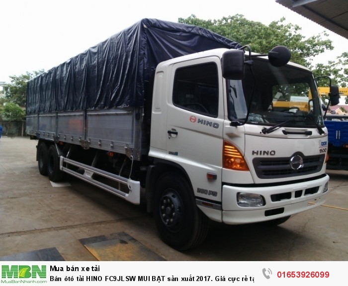 Bán ôtô tải HINO FC9JLSW MUI BẠT sản xuất 2017. Giá cực rẻ tại Tp.HCM