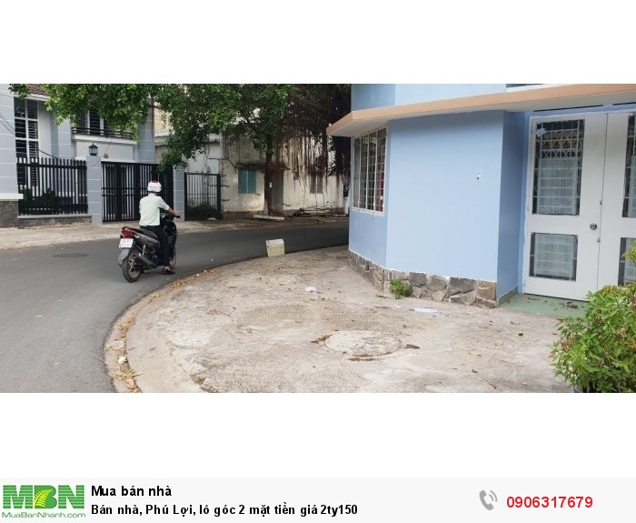 Bán nhà, Phú Lợi, lô góc 2 mặt tiền giá  2ty150
