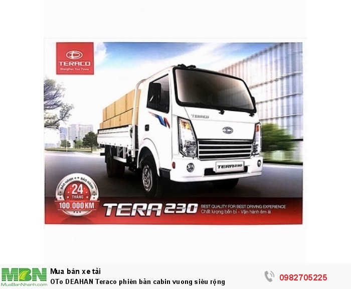OTo DEAHAN Teraco phiên bản cabin vuong siêu rộng