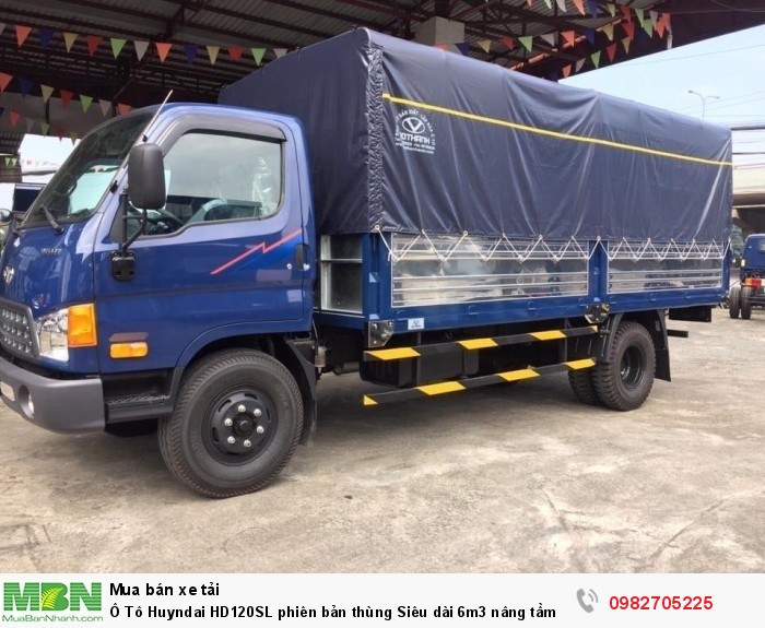 Ô Tô Huyndai HD120SL phiên bản thùng Siêu dài 6m3 nâng tầm thế giới