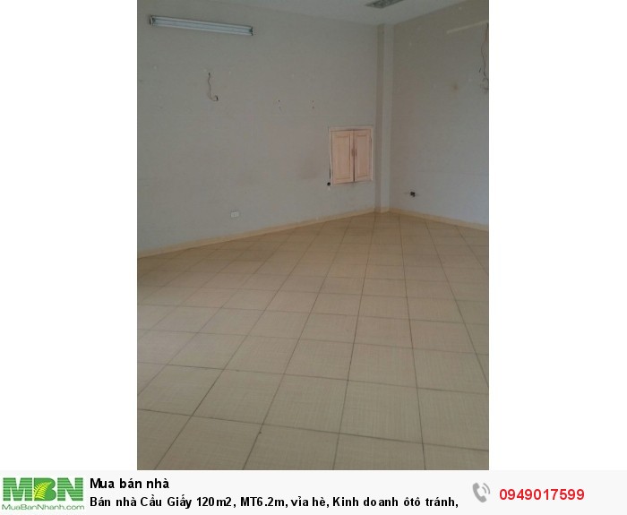 Bán nhà Cầu Giấy 120m2, MT6.2m, vỉa hè, Kinh doanh ôtô tránh, 2 mặt thoáng