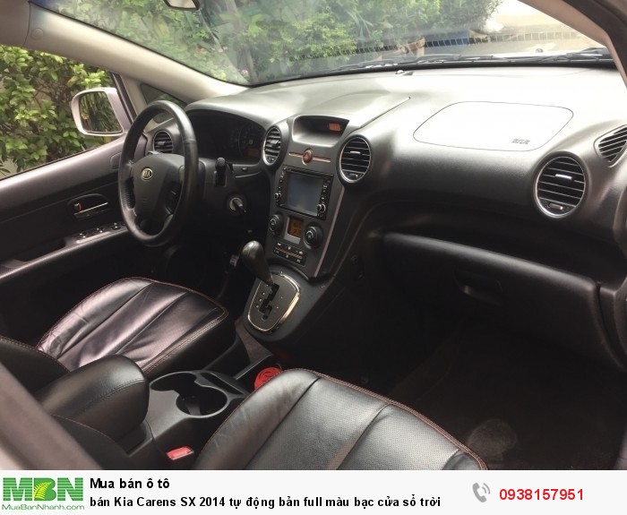 Bán Kia Carens SX 2014 tự động bản full màu bạc cửa sổ trời