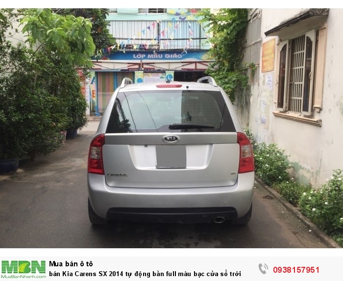 Bán Kia Carens SX 2014 tự động bản full màu bạc cửa sổ trời