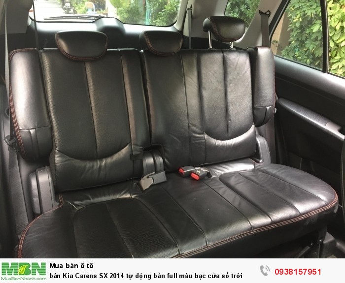 Bán Kia Carens SX 2014 tự động bản full màu bạc cửa sổ trời