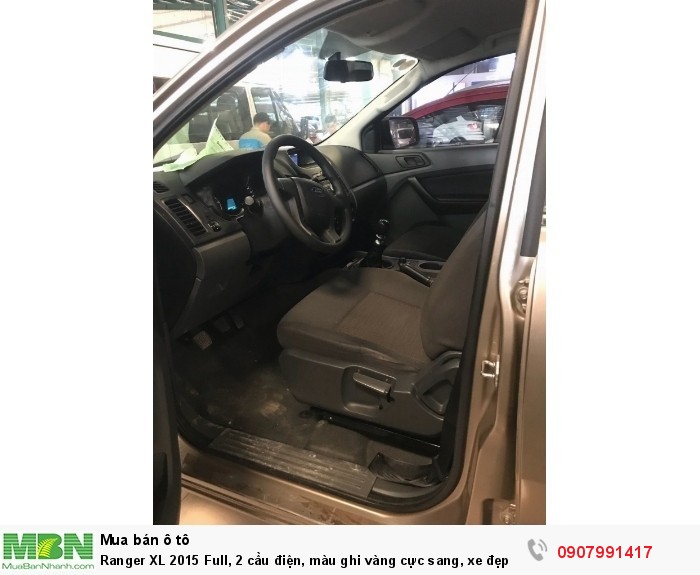 Ranger XL 2015 Full, 2 cầu điện, màu ghi vàng cực sang, xe đẹp như ảnh