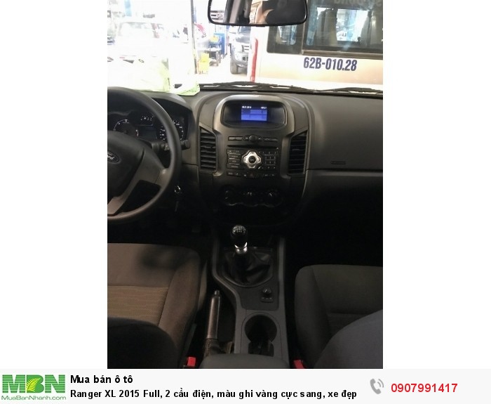 Ranger XL 2015 Full, 2 cầu điện, màu ghi vàng cực sang, xe đẹp như ảnh