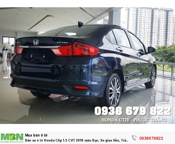 Bán xe ô tô Honda City 1.5 CVT 2018 màu Bạc, Xe giao liền, Trả góp chỉ 120 triệu nhận xe