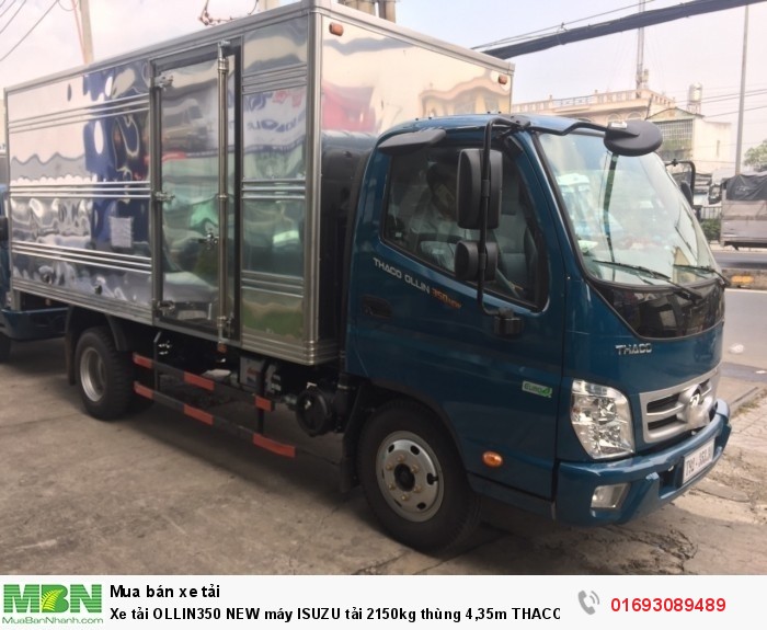 Xe tải OLLIN350 NEW máy ISUZU tải 2150kg thùng 4,35m THACO AN SƯƠNG mới 100% giao ngay