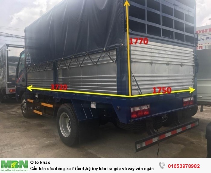 Cần bán các dòng xe 2 tấn 4,hộ trợ bán trả góp và vay vốn ngân hàng.