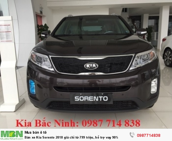 Bán xe Kia Sorento 2018 giá chỉ từ 799 triệu, hỗ trợ vay 90%