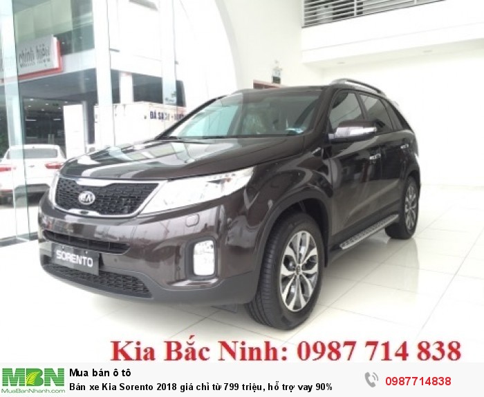 Bán xe Kia Sorento 2018 giá chỉ từ 799 triệu, hỗ trợ vay 90%