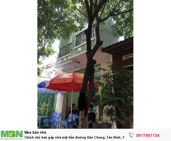 Chính chủ bán gấp nhà mặt tiền đường Văn Chung, Tân Bình, 115m2, sổ riêng.