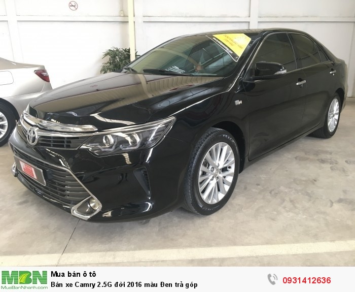 Bán xe Camry 2.5G đời 2016 màu Đen trả góp