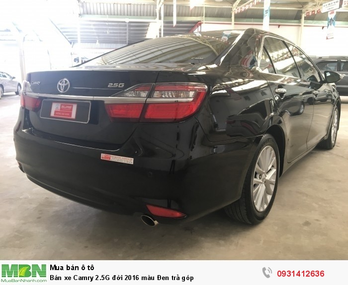 Bán xe Camry 2.5G đời 2016 màu Đen trả góp