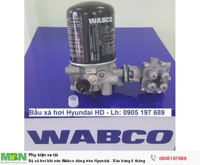 Bộ xả hơi khi nén Wabco dùng trên Hyundai - Bảo hàng 6 tháng theo tiêu chuẩn của nhà sản xuất.