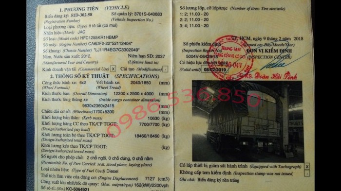 Xe tải thùng JAC 3 chân.1 cầu